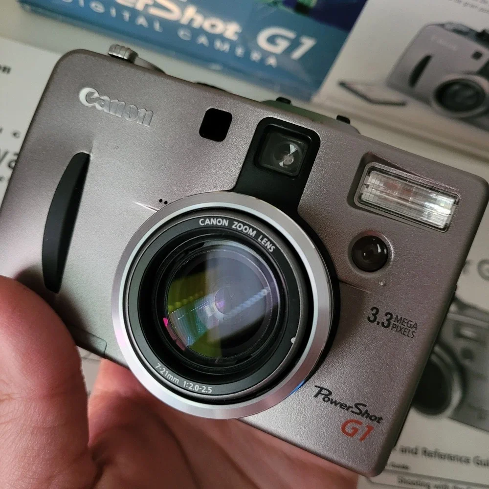 Vintage Canon PowerShot G1 Digital Camera Kit Complete Boxed Set Tested/ Working